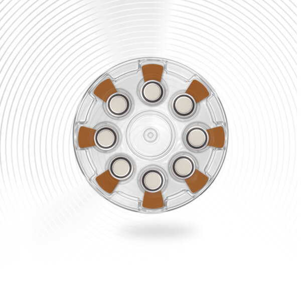 ENERGIZER® Hörgerätebatterie Zinc-Air Turn & Lock (312) braun 8 Stück