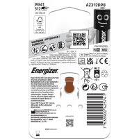ENERGIZER® Hörgerätebatterie Zinc-Air Turn & Lock (312) braun 8 Stück