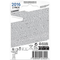 ENERGIZER® CR2016 Ultimate Lithium Batteries 3V 2er...