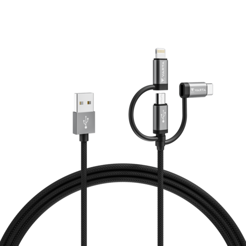 VARTA 3in1 Speed Charge & Sync Cable USB-C/Lightning und Mini-USB