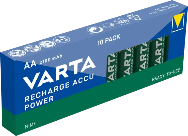 VARTA® NiMH Recharge Power Akku AA 2100mAh 10er Tray